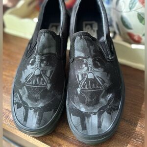 ****SOLD****Vans Star Wars Collab, Darth Vader Slip Ons, W8/M6.5/EU 38.5